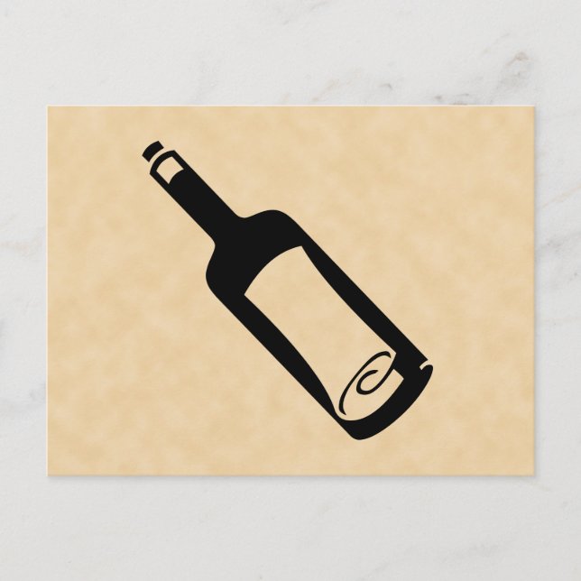 Message in a bottle. postcard (Front)