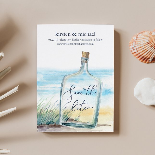 Message in a Bottle Save the Date Card (Creator Uploaded)