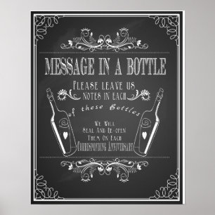 "Message in a bottle" wedding guest book