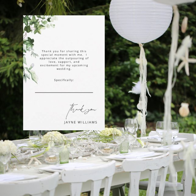 Message Ivy Bridal Shower Thank You  Invitation (Creator Uploaded)