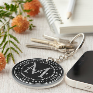 Message - Monogram Key Ring