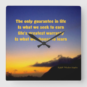 Message of inspiration wall clock