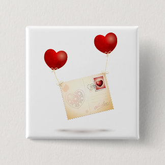 Message of Love 15 Cm Square Badge