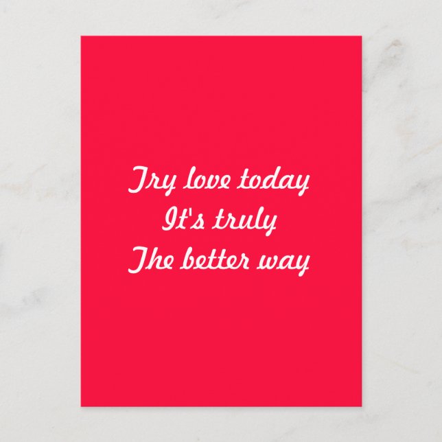 Message of love postcard (Front)
