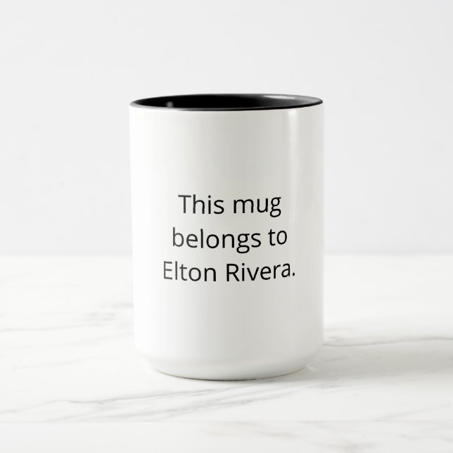 Message of Possession:  Black and White Mug (Center)