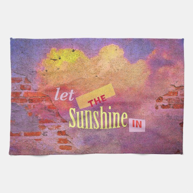 Message on a Wall Tea Towel (Horizontal)