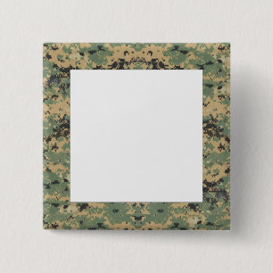 Message on Camo 15 Cm Square Badge