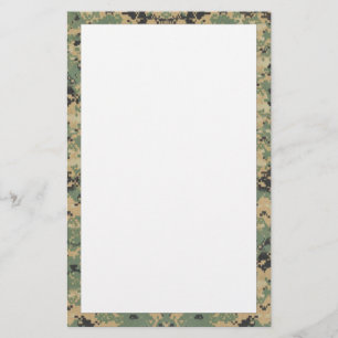 Message on Camouflage Stationery