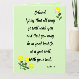 Messages for Beloved 3 John 1:2 Greeting Card