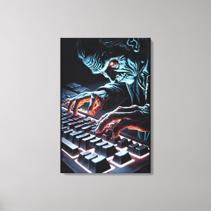 Messenger of the Undead - Ken Gage Horror Art Canvas Print