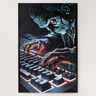 Messenger of the Undead - Ken Gauge Horror Art Jigsaw Puzzle