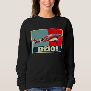 Messerschmitt Bf109 Ww2 Military Fighter Plane Air Sweatshirt