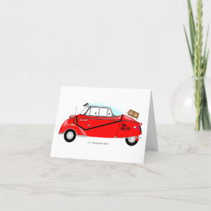 Messerschmitt KR200 Bubble car greeting card. Thank You Card