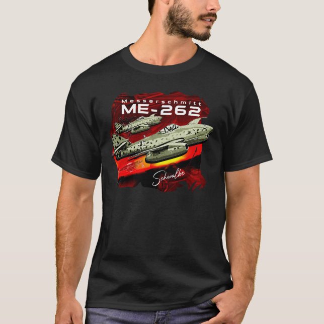 Messerschmitt Me-262 German Luftwaffe FighterPlane T-Shirt (Front)