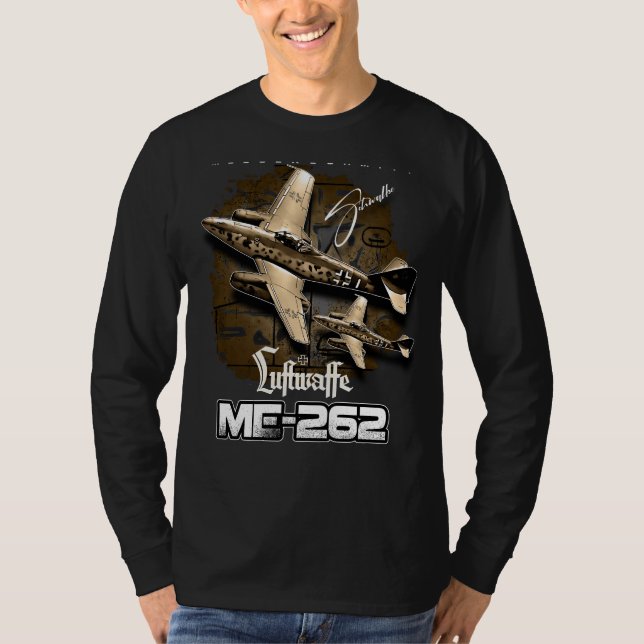 Messerschmitt ME-262 Luftwaffe Aircraft T-Shirt (Front)