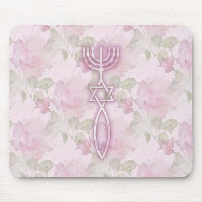 Messianic Seal Floral Mousepad (Front)