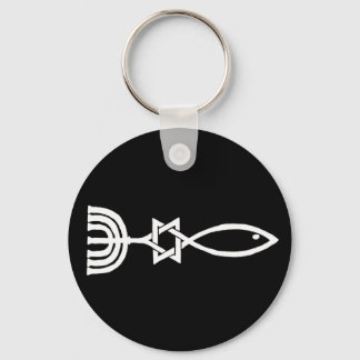 Messianic symbol key ring