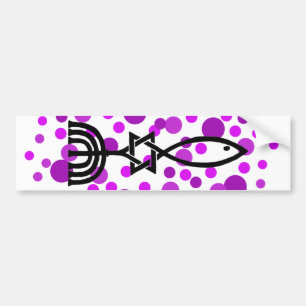 Messianic Symbol With Purple Dots Bumper Sticker
