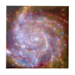 Messier 101 Spiral Galaxy - Hubble Telescope Photo Tile