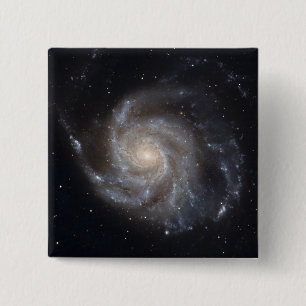 Messier 101, the Pinwheel Galaxy 15 Cm Square Badge