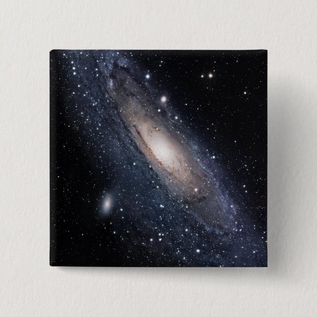 Messier 31, The Great Galaxy in Andromeda 15 Cm Square Badge (Front)