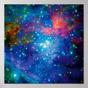 Messier 42 Orion Nebula Infrared ESO Space Photo Poster