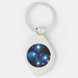 Messier 45 Pleiades Star Cluster NASA Space Photo Key Ring