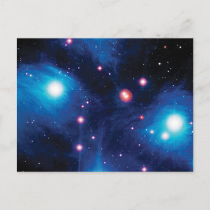 Messier 45 Pleiades Star Cluster NASA Space Photo Postcard