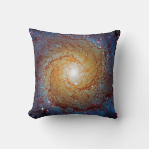 Messier 74 Spiral Galaxy Outer Space Photo Cushion
