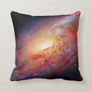 Messier M106 Spiral Galaxy Outer Space Photo Cushion