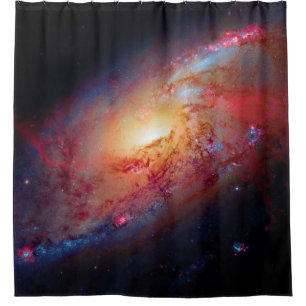 Messier M106 Spiral Galaxy Outer Space Photo Shower Curtain