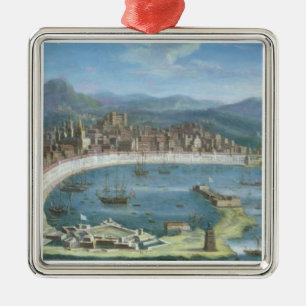 Messina - a Panoramic View of the Port Metal Tree Decoration