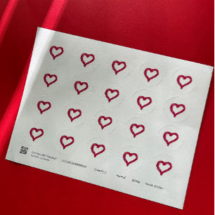 Messy - a heart drawn imperfectly but with meaning classic round sticker