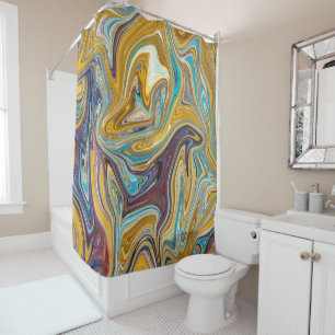 Messy Abstract Painting Best abstract art Shower Curtain