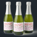 Messy and Bright Christmas gift  Sparkling Wine Label<br><div class="desc">Messy and Bright Christmas gift,  Christmas party favour wine labels,  design can be personalised with name or text.</div>
