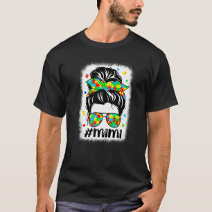 Messy Bun Bandanna Mimi Supportive Women Autism Aw T-Shirt