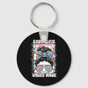 Messy Bun Funny Backtalk Key Ring