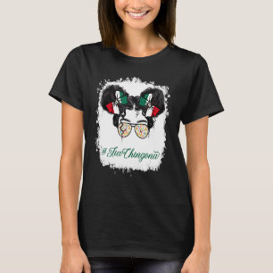 Messy Bun Glasses Tia Chingona Mexico Aunt Mexican T-Shirt