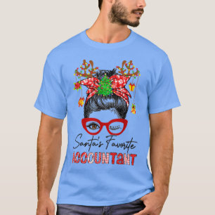 Messy Bun Hair Christmas TreeSantax27s Favourite A T-Shirt