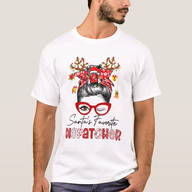 Messy Bun Hair Cool Header Phone  T-Shirt (Front)
