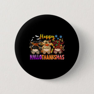 Messy Bun Halloween To Christmas Women Happy Hallo 6 Cm Round Badge