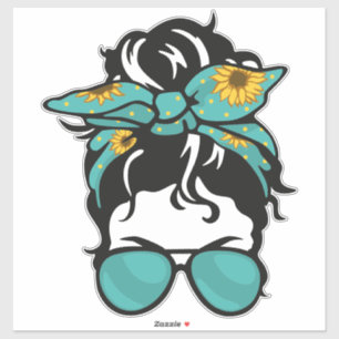 Messy Bun Life Stickers – Funny Mom Stickers, Coff