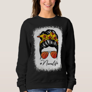 Messy Bun Nana Life Basketball Mother's Day Sweatshirt