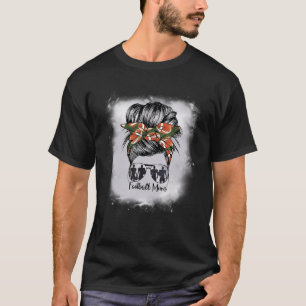 Messy Bun Soccer Mum Cute Mum Life Soccer Game Day T-Shirt