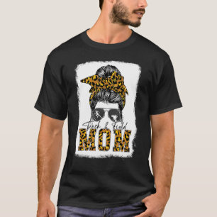 Messy Bun Track Field Mom Running Runner Mothers T-Shirt