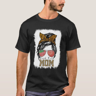 Messy Bun Track Field Mum Running Lover Runner Mot T-Shirt