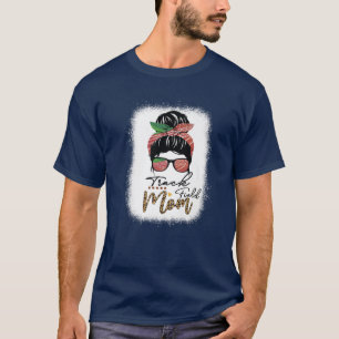 Messy Bun Track Field Mum Running Lover Runner Mot T-Shirt