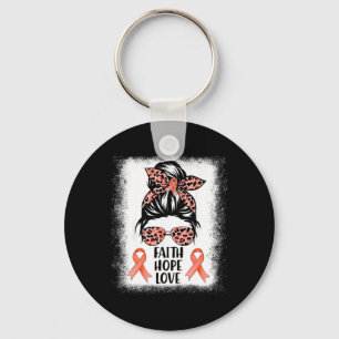 Messy Bun Wear Orange Faith Hope Love Rsd Crps Awa Key Ring