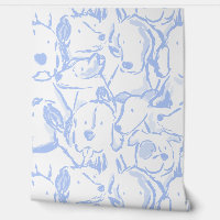 Messy Dog Sketches - Animal Sketch - Coastal Blue