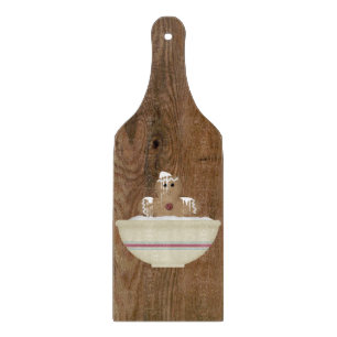 Messy Gingerbread Man Glass Cutting Board